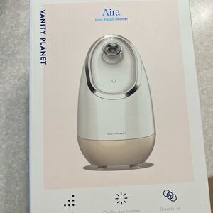 Vanity Planet Aira Ionic Facial Steamer - White and Cream